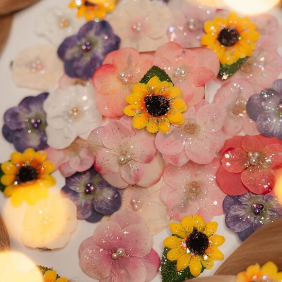 Rapunzel Inspired Flower Hair Clips (set of 20) | Accessories for Girls/Women